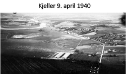 Kjeller flyfoto fra øst før 9. april 1940.