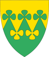 De tre grønne korsene i Rakkestads kommunevåpen symboliserer prestegjeldets tre sokn, som i 1964 ble samla i kommunen da Degernes ble innlemma.