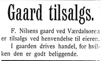 9. Annonse fra F. Nilsen i Indtrøndelagen 31.8. 1900.jpg