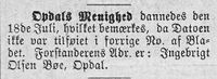 276. Notis i avisa Banneret fra Oppdal 15.8.1892.jpg