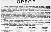 Faksimile fra Aftenposten 27. feb. 1919: opprop for etablering av Foreningen Norden.