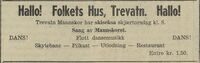 Skiseksa på Folkets Hus i Trevatn. Oppland Arbeiderblad 1. april 1947