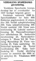 30. Verdalens Sparebanks gaveutdeling i Nord-Trøndelag og Nordenfjeldsk Tidende 28.4. 1938.jpg
